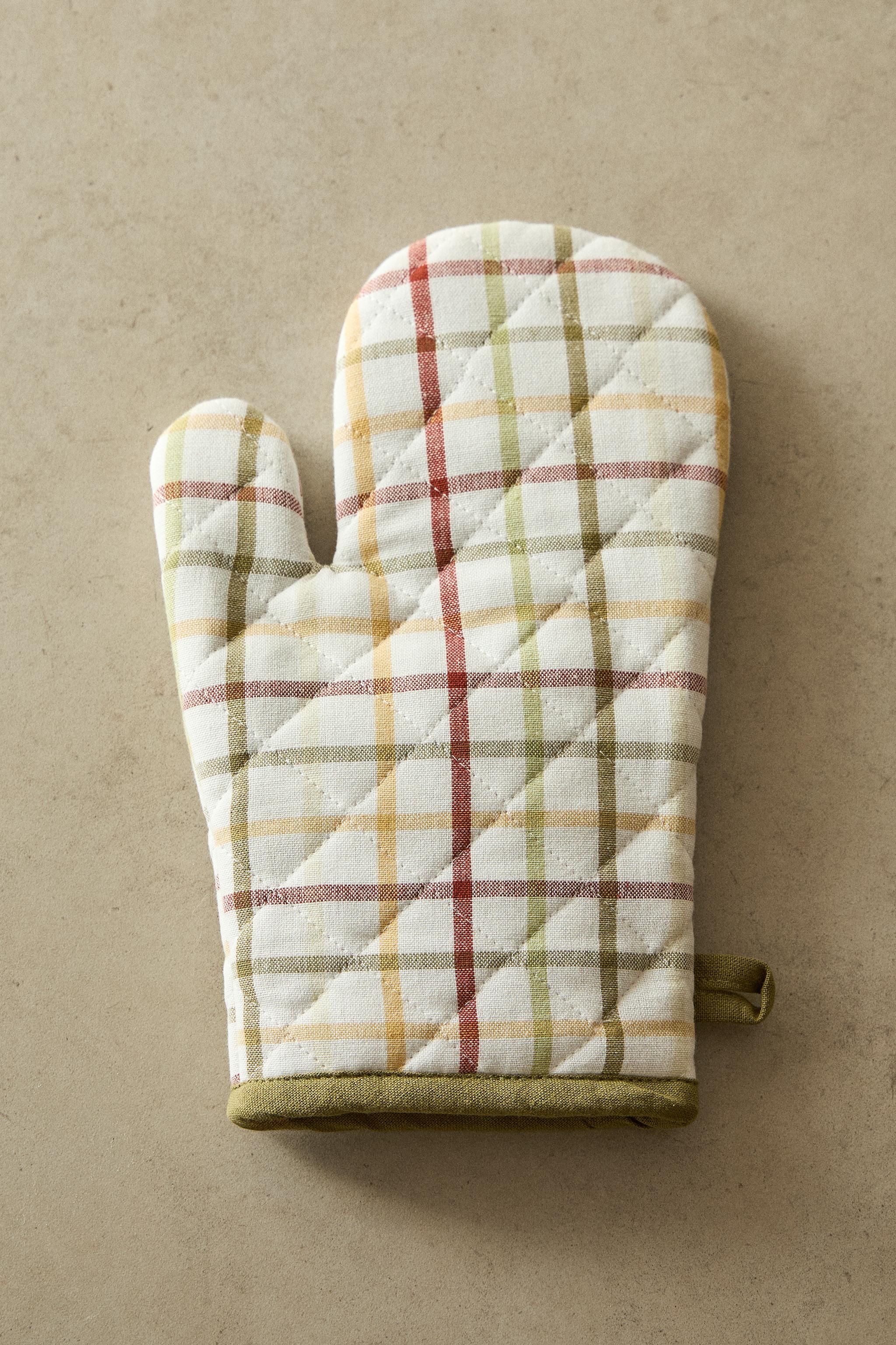 GINGHAM CHECK OVEN MITT